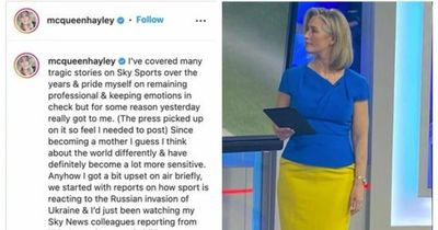 Hayley McQueen reveals heartbreaking reason she cried on Sky Sports News