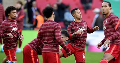 Thiago injured in Liverpool warm-up as Jurgen Klopp forced to make late change to Carabao Cup final team