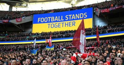 'Football stands together': Wembley unites behind Ukraine with Carabao Cup final gesture