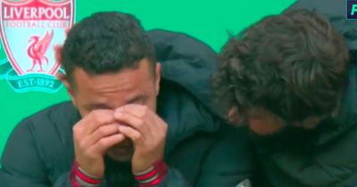 Liverpool midfielder Thiago in tears after being forced out of Carabao Cup final