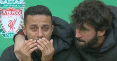 What Thiago Alcantara did on Liverpool bench after injury blow ahead of Chelsea Carabao Cup final