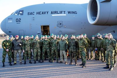 Airplane carrying Norway NATO troops lands in Lithuania