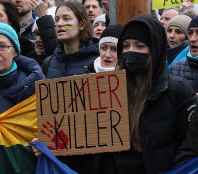 Dozens rally again in Dublin against Russian invasion