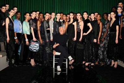 A silent Giorgio Armani show pays tribute to suffering Ukranians