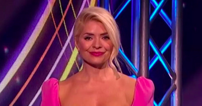 Holly Willoughby wows in plunging dress as Dancing on Ice fans compare her to 'Barbie'