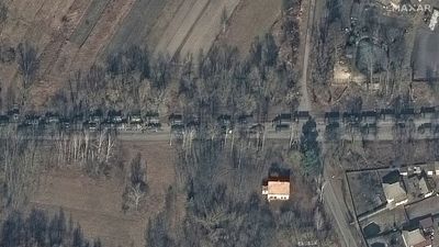 Satellite images: Large Russian convoy moving toward Kyiv