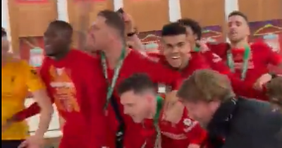 Inside Liverpool's dressing room celebrations following their Carabao Cup final victory over Chelsea