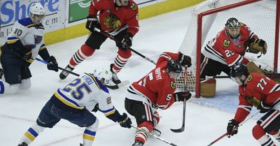 Blackhawks dismantled by Blues as Connor Murphy-Caleb Jones pairing struggles