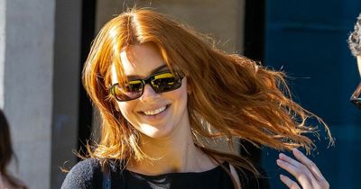 Kendall Jenner shows off newly-dyed red locks as she steps out in Paris