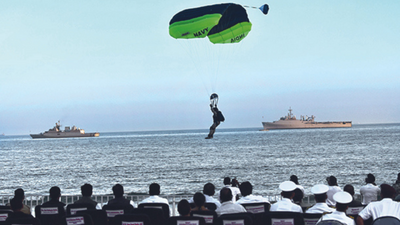 Visakhapatnam: RK Beach turns a ‘war zone’ as Navy displays its might