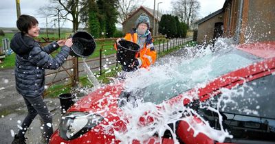 1st Stewartry Rangers hold charity car wash at Borgue Village Hall