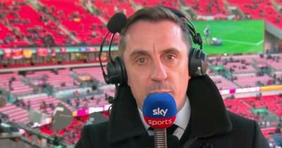 Gary Neville couldn't help himself with Sky Sports jibe as Liverpool lifted Carabao Cup