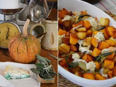 Rachel Roddy’s recipe for potato, pumpkin, sage and gorgonzola