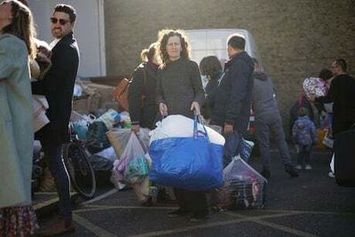 Hundreds of Londoners queue round the block to donate to Ukrainian refugees in Balham