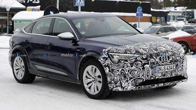 Audi E-Tron Sportback Spy Shots Show Model With Q4 E-Tron Styling Cues