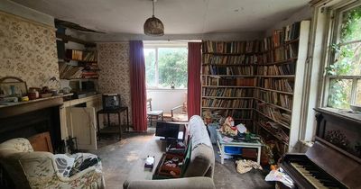 Inside eerie and decaying 'house of books' - filled with long-abandoned belongings