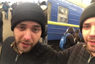 Briton travels to Ukraine to be with wife and son and ‘make sure they’re safe’