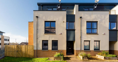 Quirky Edinburgh property for sale with row of cinema chairs and three terraces