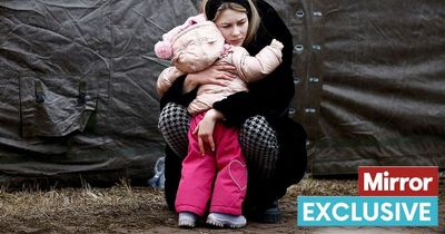 'Innocents of war' sleep on camp beds in -7C after fleeing Russian invasion of Ukraine