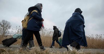 In pictures - desperation at Ukraine border as hundreds of thousands of residents flee