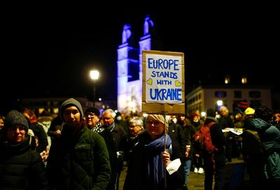 Thousands protest in Zurich to support Ukraine