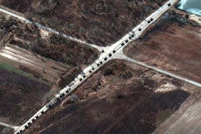 Ukraine conflict: Satellite images show huge Russian convoy advancing on Kyiv