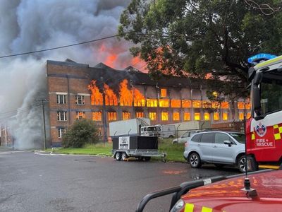 NSW firefighters battle warehouse blaze
