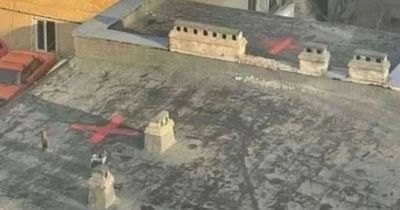 Chilling reason behind mystery symbols tagged in Kyiv as petrified residents flee
