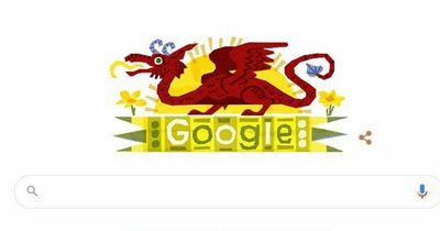 The Google Doodle has changed into a massive Welsh dragon for St David's Day