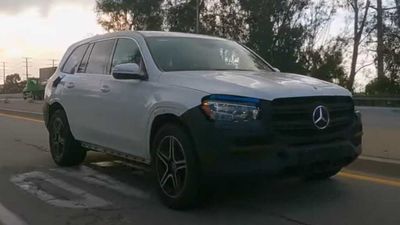 Mercedes GLS Test Mule Spied With Placeholder Lights