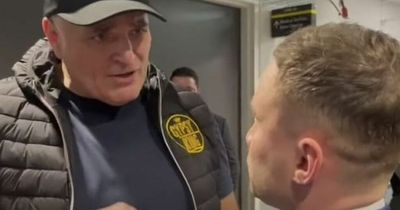 Tyson Fury's dad confronts Carl Frampton over Jake Paul fight