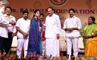 Giving back to society is a virtue, says Venkaiah Naidu