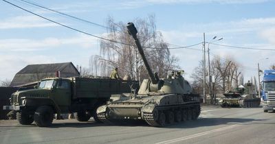 Stunning footage emerges of man confronting Russian tank in Ukraine