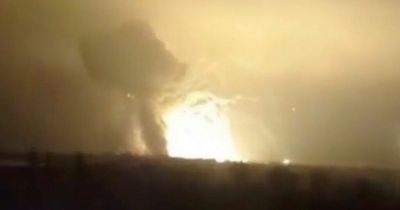 Ukraine explosion: Terrifying video of huge blast near Kharkiv causing mushroom cloud