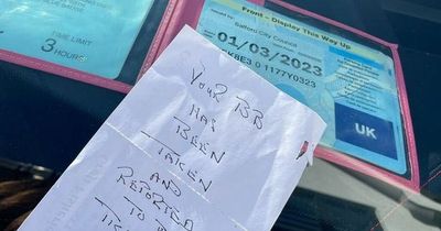 Disabled woman angry at 'narrow-minded ignorant person' who left note on her car