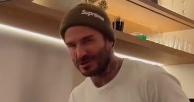 David Beckham flips pancakes with daughter Harper Seven as they celebrate Shrove Tuesday
