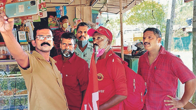 Headed to meet on foot, entry unsure