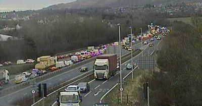 Congestion at Hermiston Gait onto M8 eastbound after road traffic collision