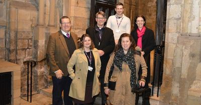 Durham Cathedral restores medieval paintings believed to date from around 1300