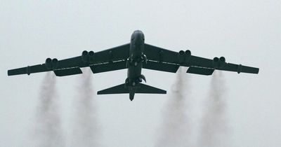 American B-52 bombers fly over Bristol amid crisis in Ukraine