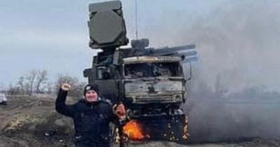 Ukrainian farmers capture £12million Russian missile system and set fire to it in field