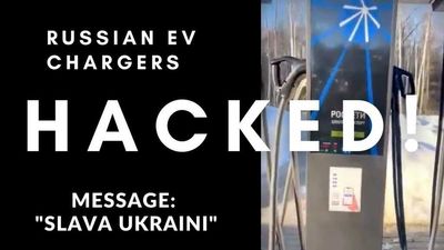 Russian EV Chargers Hacked, Screen Reads "Glory To Ukraine!"