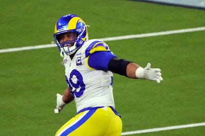 Aaron Donald was in the weight room the day after the Rams’ parade