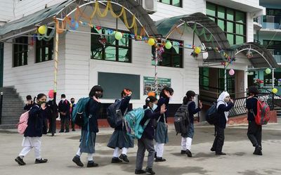 Schools in Kashmir wear a festive look on reopening day