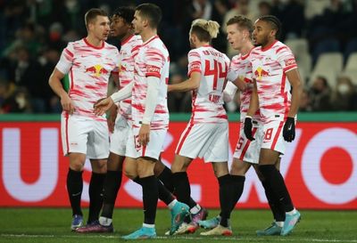 Nkunku propels Leipzig into German Cup semi-finals
