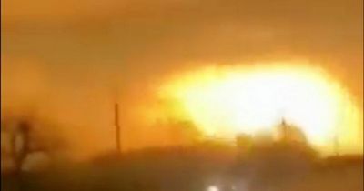 Kyiv rocked by four huge explosions as 'white flash' streaks across the sky