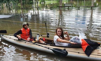 Woman gives birth after being rescued from Brisbane floods by neighbours and a kayak