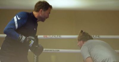 Eddie Hearn drops Matchroom CEO with body shot during sparring session