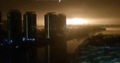 Kyiv rocked by four huge explosions as ‘white flash’ illuminates night sky