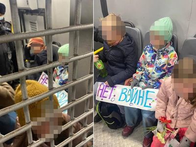 ‘This is Putin’s Russia’: Sobbing children detained in Moscow after taking flowers to Ukraine embassy
